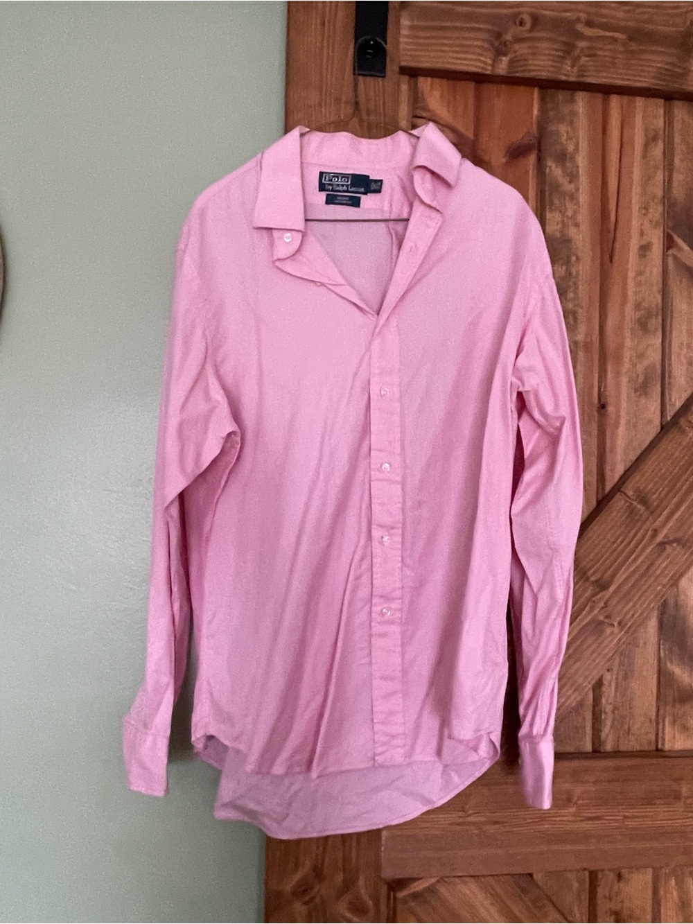 Polo Ralph Lauren Men's Light Pink Long-Sleeve Button-Up Shirt